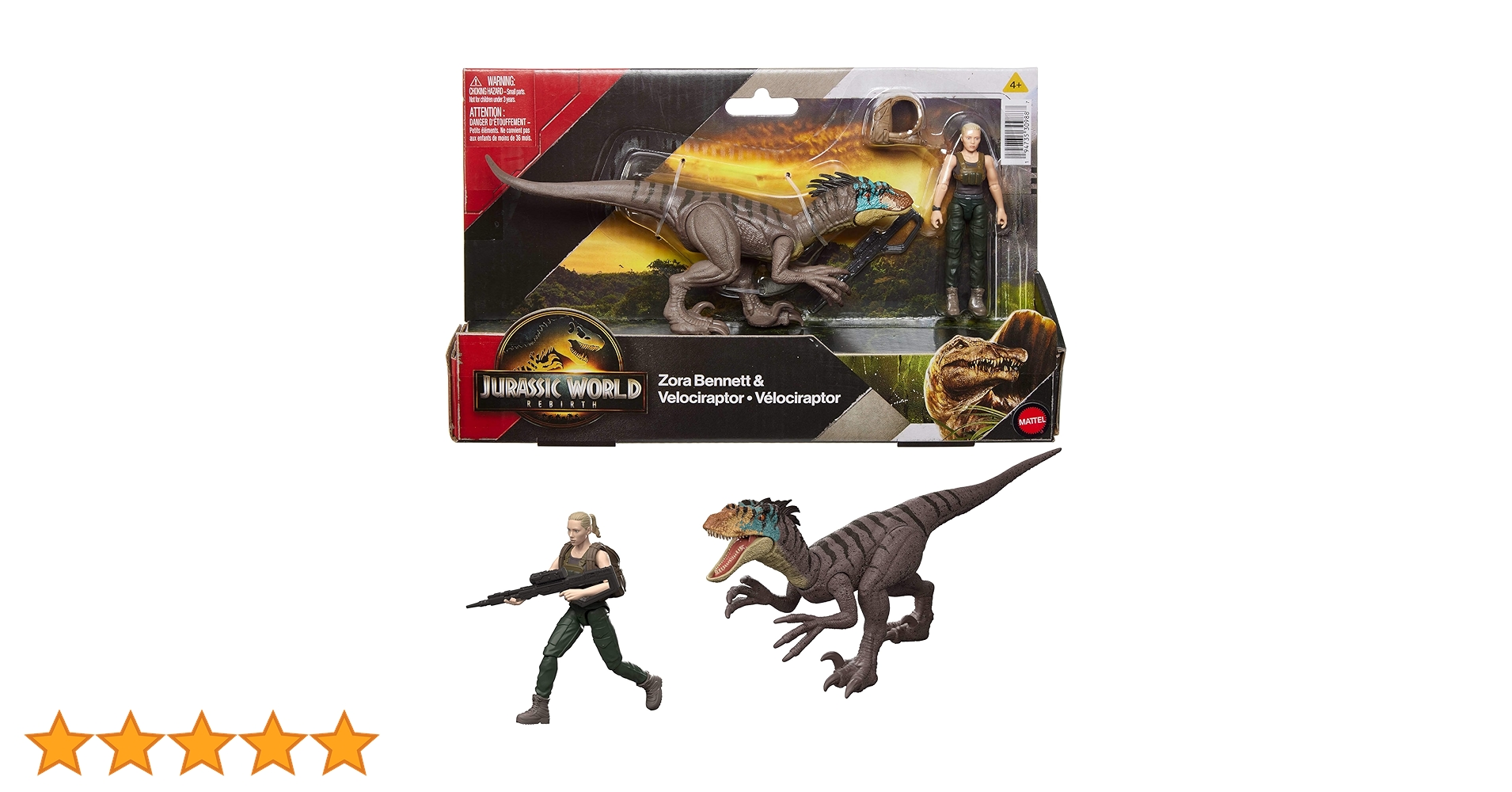 Amazon | Mattel ジュラシックワールド 再生 人間と恐竜 フィギュア